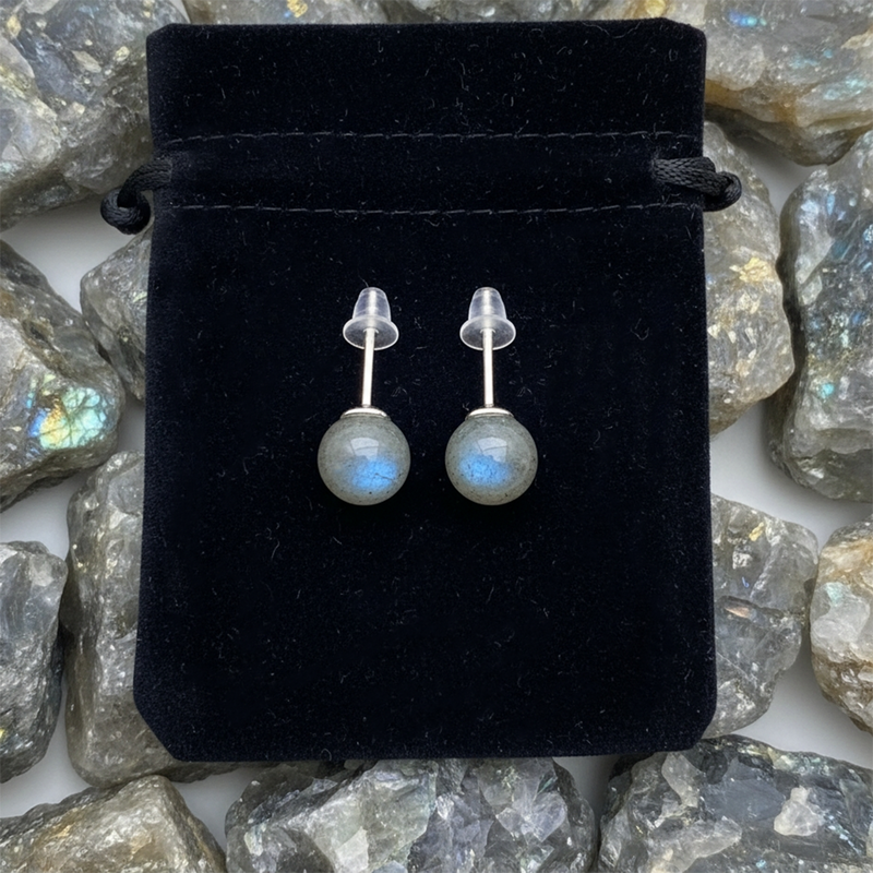 Earrings - Labradorite Studs