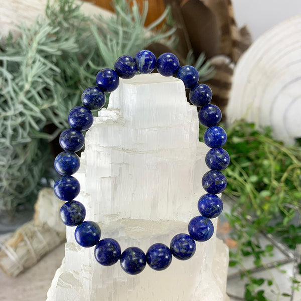 Mala Lapis Lazuli Bracelet With Velvet Pouch