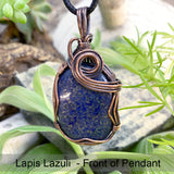 Lapis Lazuli koperdraad hanger ketting