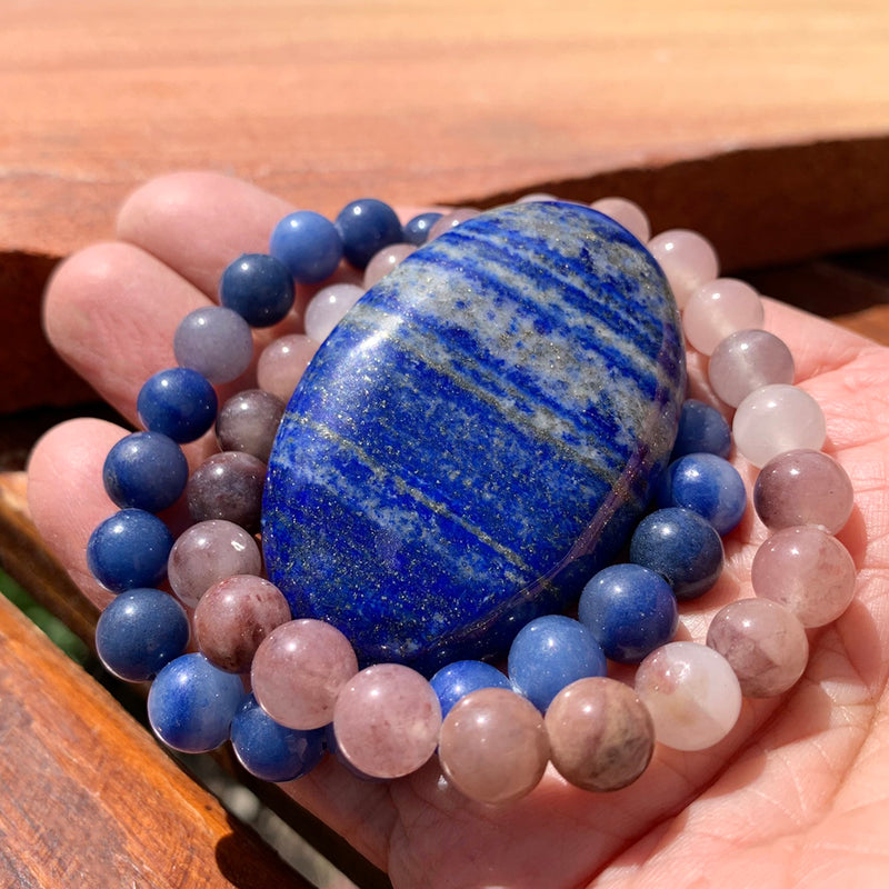 70% Off - Lapis Lazuli & Aventurine Mala Bracelet & Palmstone