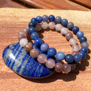 Lapis Lazuli & Aventurine Mala Bracelet & Palmstone