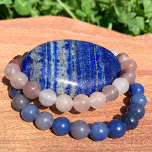 Lapis Lazuli & Aventurine Mala Bracelet & Palmstone