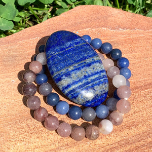 Lapis Lazuli & Aventurine Mala Bracelet & Palmstone