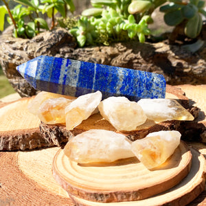 8-Piece Lapis Lazuli + Citrine Shards Set