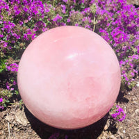 Large Rose Quartz Sphere - sphere