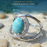 SUMMER 65% OFF SALE Larimar Radiance Ring
