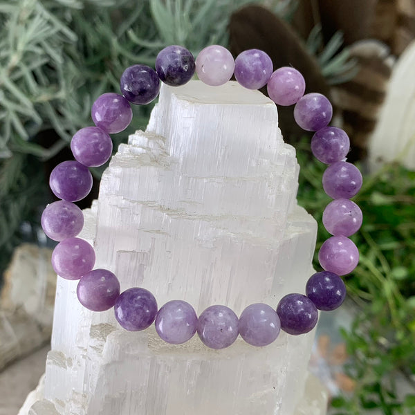 Bracciale Mala Lepidolite con custodia in velluto