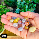 Mixed Agate Mini Gemstones (50 Gram / 1.7oz. Lot)