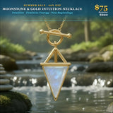 SUMMER 60% OFF SALE Moonstone & Gold Intuition Necklace