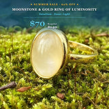 Ogrlica z obeskom iz bakrene žice Z ARRON DESIGN Serenity Moonstone