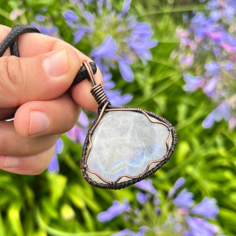 Handmade A-Grade Flash Moonstone Pendant (Only One Available)