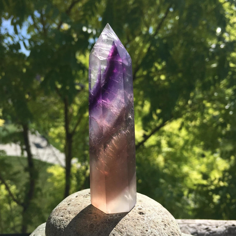 Multicolor Fluorite Wand - wand