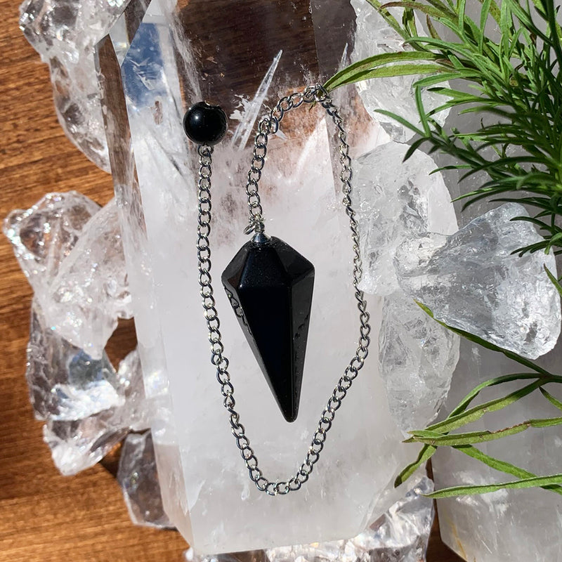 Obsidian Crystal Pendulum