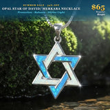 SUMMER 60% OFF SALE Opal Star of David/ Merkaba Necklace