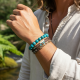 7-delt Mala Bead Armbånd Chakra Sæt (et armbånd til hvert Chakra)