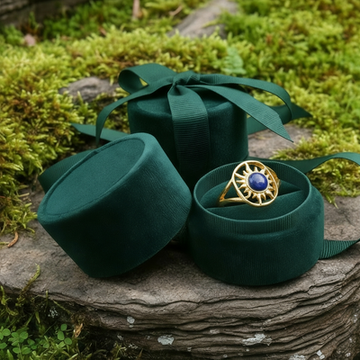 Lapis Lazuli & Gold Solar Wisdom Ring