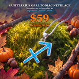 ♐  GEMSTONE JEWELRY EVENT Sagittarius Opal Zodiac Necklace – November 22 to December 21