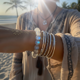 7-delt Mala Bead Armbånd Chakra Sæt (et armbånd til hvert Chakra)