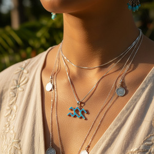 ♒ Aquarius Opal  Zodiac Necklace – January 20 to February 18
