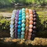 7-delt Mala Bead Armbånd Chakra Sæt (et armbånd til hvert Chakra)