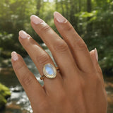 Moonstone & Gold Ring of Luminosity