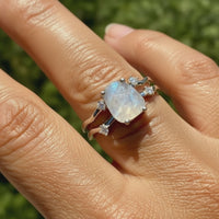 Κολιέ μενταγιόν Z ARRON DESIGN Serenity Moonstone από χάλκινο σύρμα