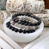 Energibeskyttelse 3-PC Crystal Mala armbåndssæt