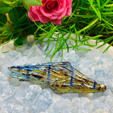 Rainbow Peacock Kyanite Fan - rawstone