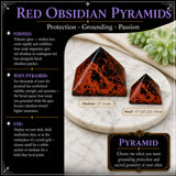 Rød obsidianpyramide - medium