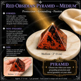 Rød obsidianpyramide - medium