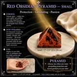 Rød obsidianpyramide - medium