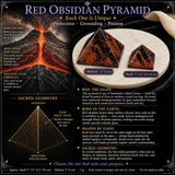 Rød obsidianpyramide - medium