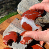 Red Jasper Crescent Moonstones