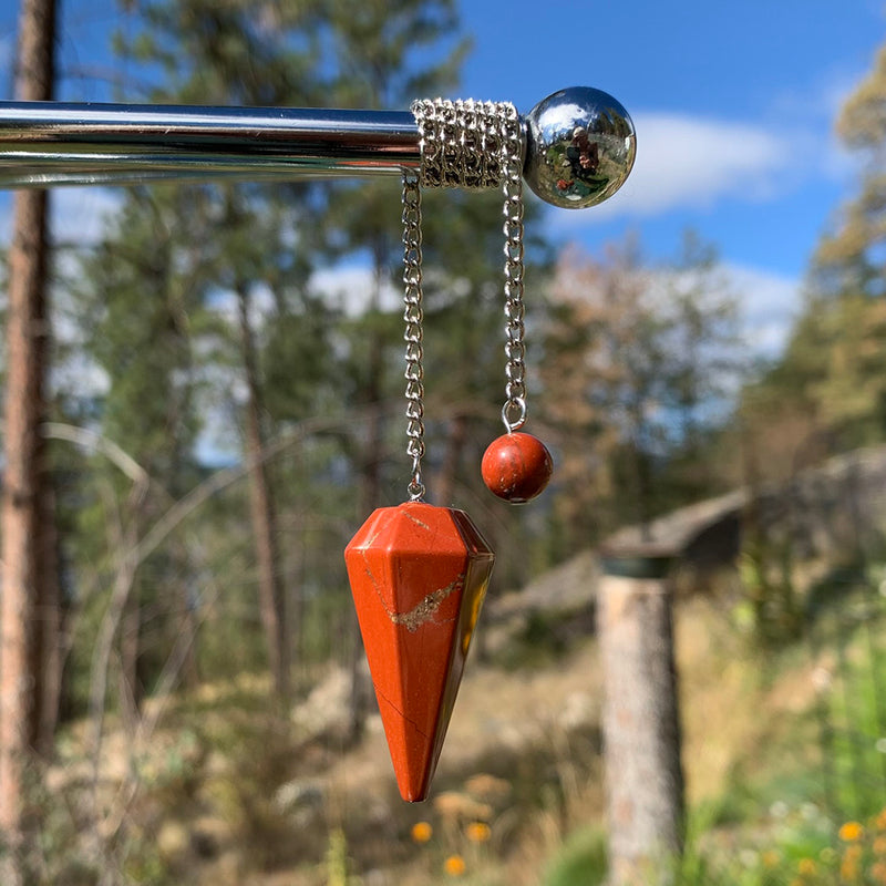 Red Jasper Crystal Pendulum