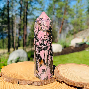 Rhodonite Point component from the Heart Harmony Crystal Set.