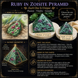 Rubino in Piramide di Zoisite - Medio