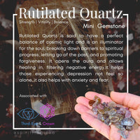 Rutilated Quartz Mini Gemstones (50 Gram / 1.7oz. Lot)