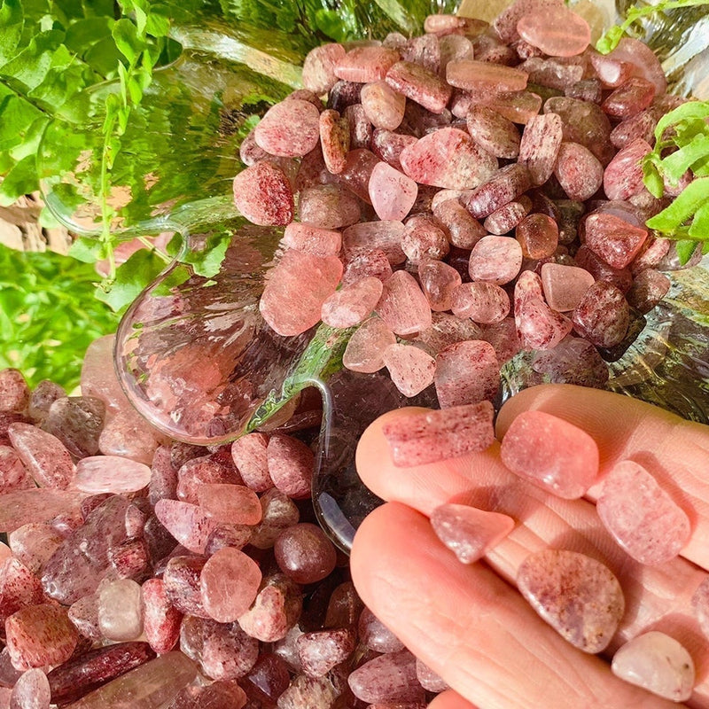 WORKING ON Name? Strawberry Quartz Pebble Stones - tumbledstone