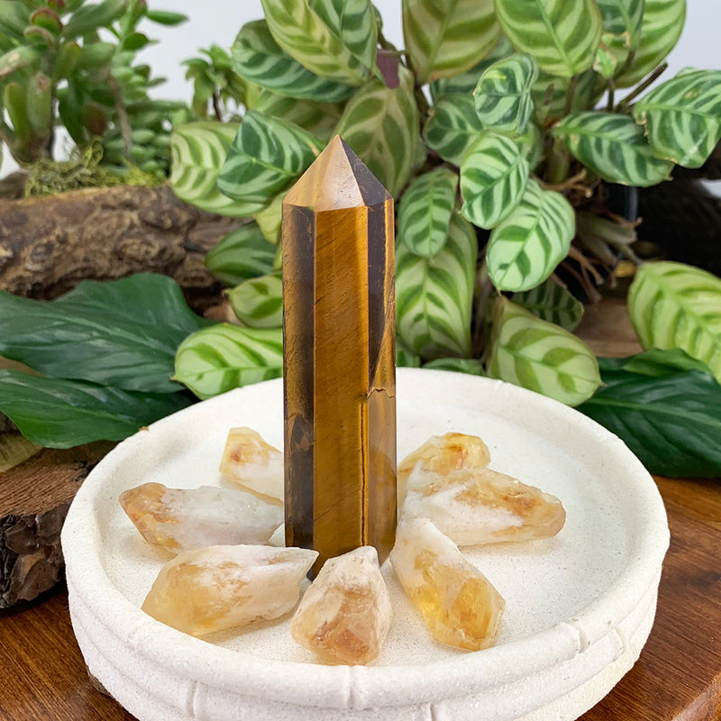 8-Piece Tiger's Eye + Citrine Set