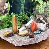 Grounding Tiger's Eye + Collection de cristaux alliés