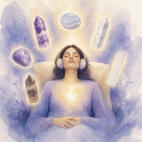 calm within hypnosis hero with crystal collection