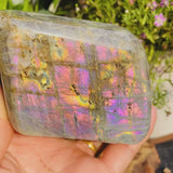 Grande forme libre de labradorite flash violette (article n ° 0094)