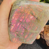 Grand (1,06 lb) Purple Flash Labradorite Freeform (article n ° 0091)