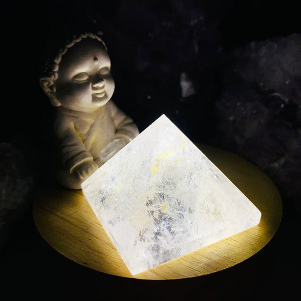Crystal Mood Light (Helder kwarts medium piramide)